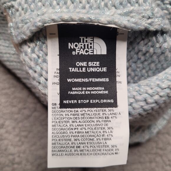 The North Face Airspun Hood Dusty Periwinkle Blue One Size Beanie NEW NF0A7RJ3 - Picture 4 of 7